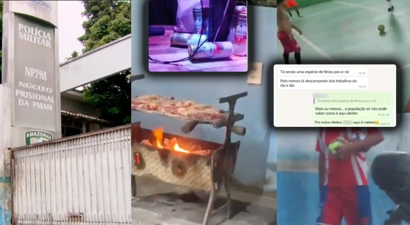 “Churrasco, cerveja e bola”: PMs presos em Manaus debochavam com as esposas: “população só não pode saber como é aqui dentro”; veja vídeo