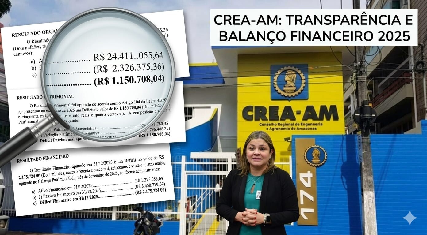 CREA-AM acumula R$ 3,45 milhões em dívidas e entra em crise financeira, gerando revolta entre profissionais; veja vídeo