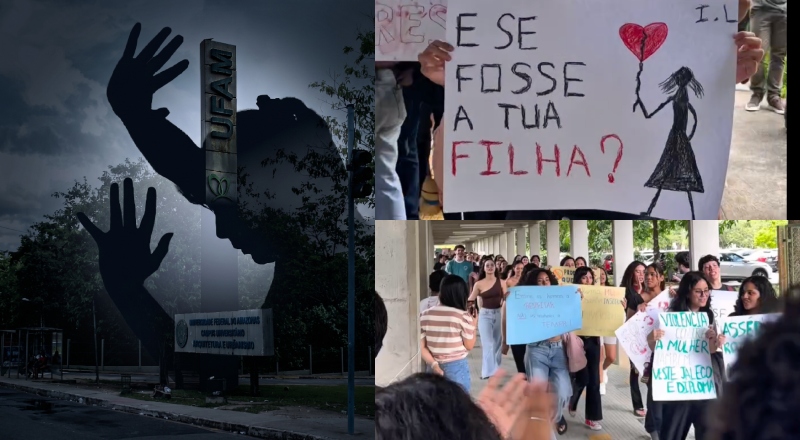 Estudantes da UFAM fazem protesto para denunciar professor assediador e casos de estupro no Campus; veja vídeo
