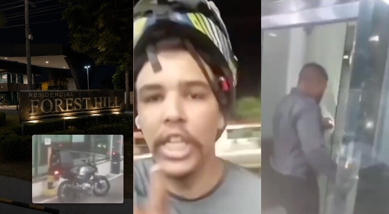 Motoboys protestam em frente ao condomínio Forest Hill após porteiro agredir entregador em Manaus; veja vídeo
