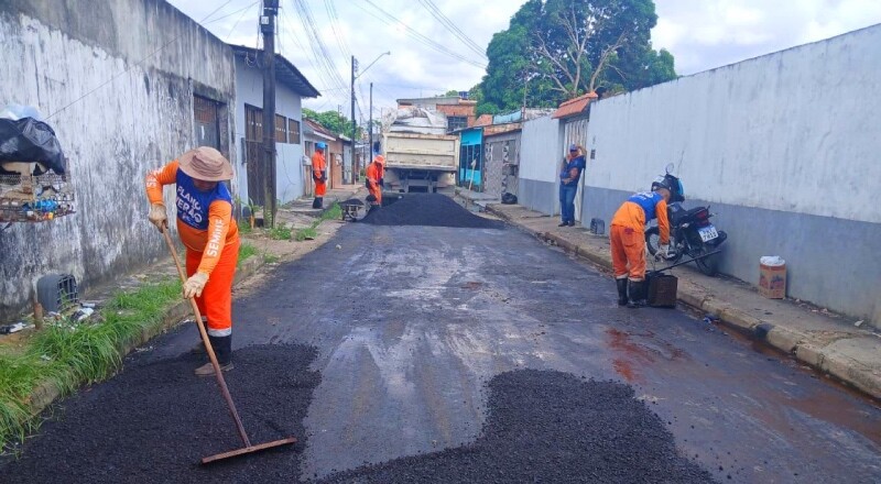 Prefeitura de Manaus intensifica recuperação asfáltica no bairro Jorge Teixeira