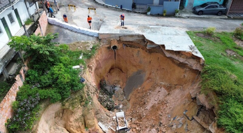 Prefeitura de Manaus inicia obras de contenção em talude no bairro Colônia Antônio Aleixo