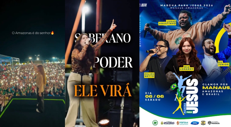 Do Amazonas para o Mundo: cantora gospel Mia Lohanny promete apresentação emocionante na Marcha para Jesus 2026 em Manaus; veja vídeo