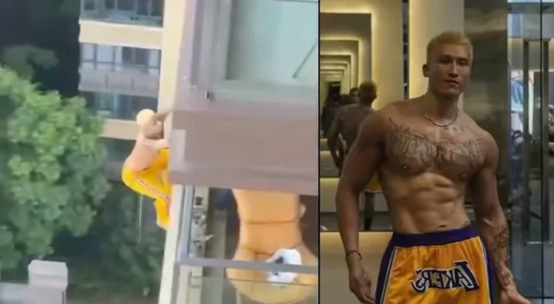‘Ricardão maromba’ tenta escapar de marido furioso pulando  janela de prédio e o pior acontece; veja vídeo