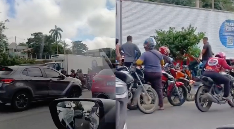 Urgente: acidente gravíssimo entre caminhão e moto na avenida do Turismo; veja vídeo