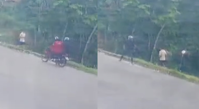Jovem reage a assalto e dá trabalho para ladrões em moto no bairro Cidade Nova; veja vídeo