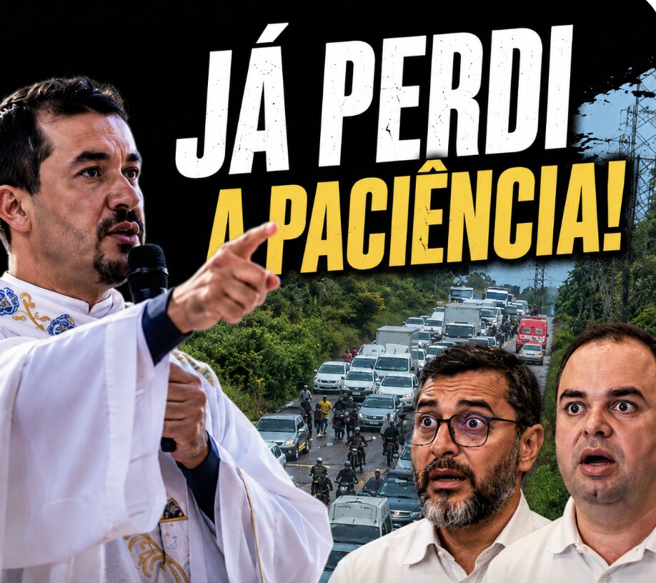 Até o padre perdeu a paciência e escancara o Amazonas que Wilson Lima e Roberto Cidade fingem não ver; veja vídeo
