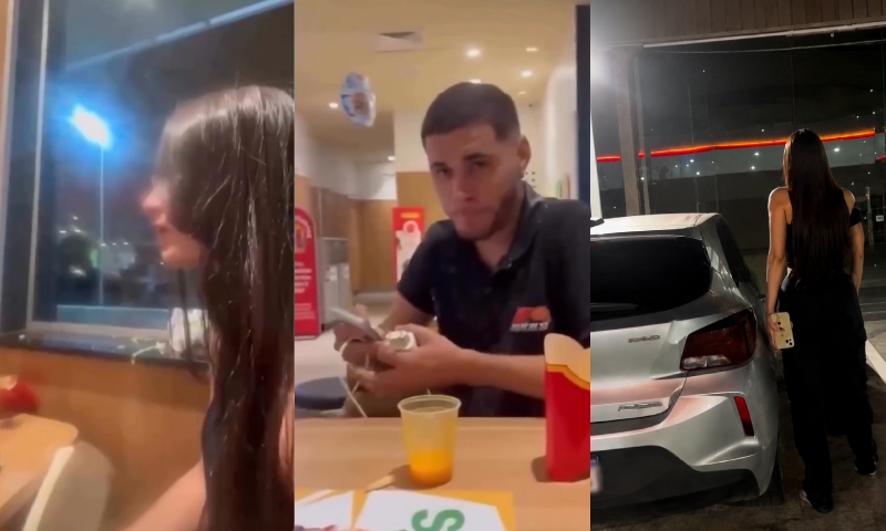 Mulher joga refrigerante em homem durante discussão e acaba sendo agredida; veja vídeo