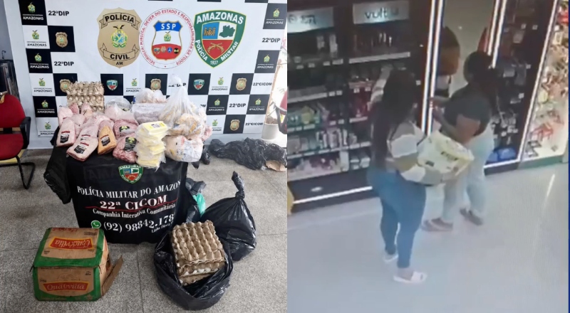 Mulheres são presas após roubarem 14 peças de picanha no Dia dos Namorados em Manaus; veja vídeo