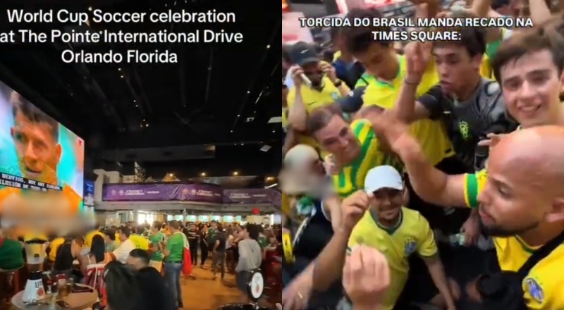 Comunidade brasileira da Flórida e Nova York está em peso torcendo para vitória do Brasil contra Marrocos; veja vídeo