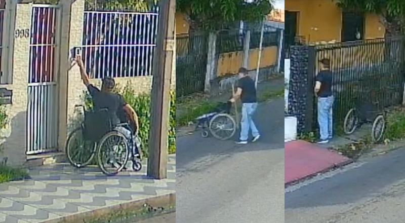 Falso cadeirante: pedinte se levanta, anda e usa o muro do vizinho como banheiro em Manaus; veja vídeo