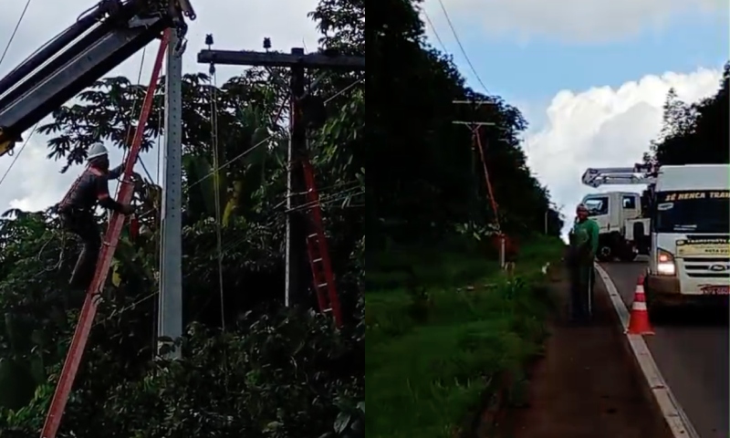 “Ajuda ele, pelo amor de Deus”: trabalhador é eletrocutado durante serviço no Amazonas; veja vídeos