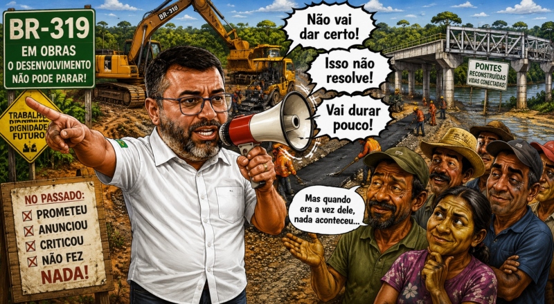 ‘Quanto pior, melhor?’ Wilson Lima critica obras da BR-319 após passar mais de 7 anos sem tirar pavimentação do papel