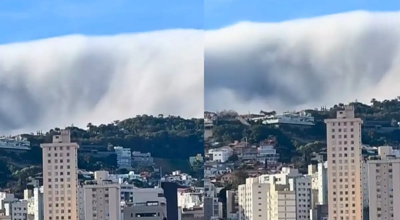 Imagens impressionantes mostram nuvens ‘caindo’ de serra; veja vídeo