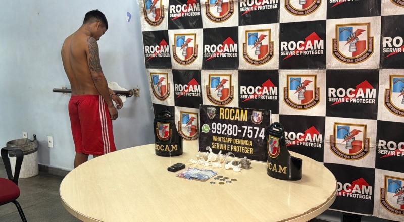 “Eu só estava guardando”, diz homem preso com drogas na zona Sul de Manaus