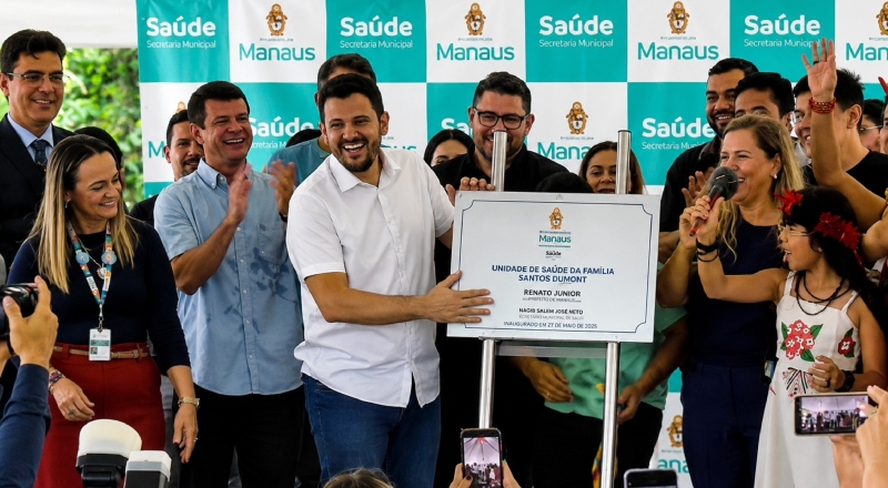 Prefeito Renato Junior reinaugura USF Santos Dumont e amplia serviços de saúde na zona oeste