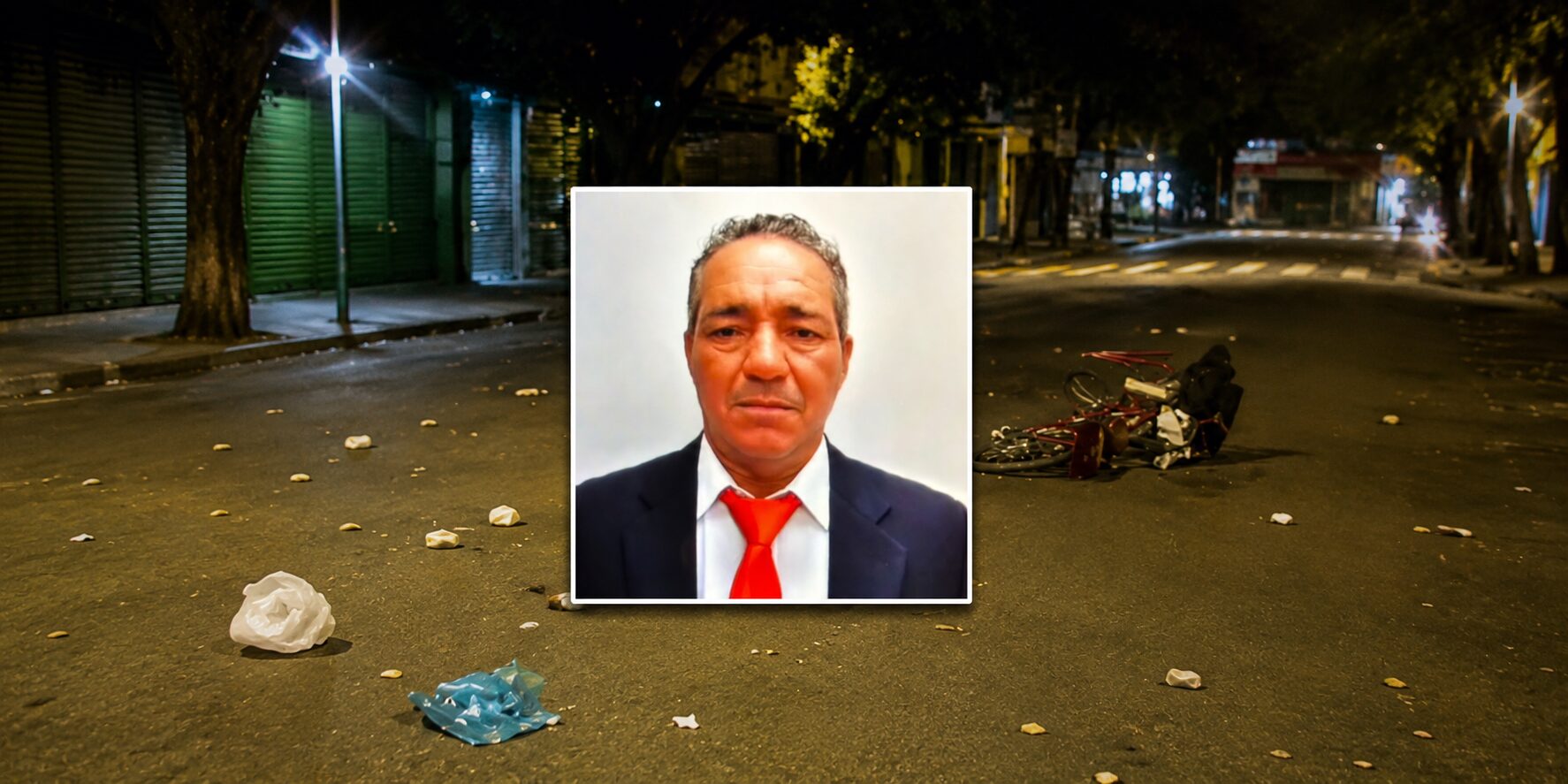 Cena fortíssima: veja imagens minutos após o acidente que matou vendedor de salgado no Centro de Manaus