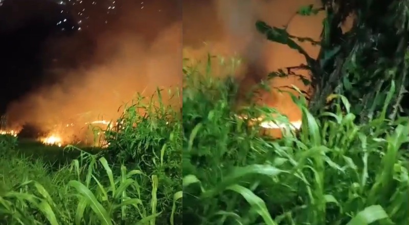 Incêndio de grandes proporções atinge “buracão” no bairro Grande Vitória, em Manaus; veja vídeo