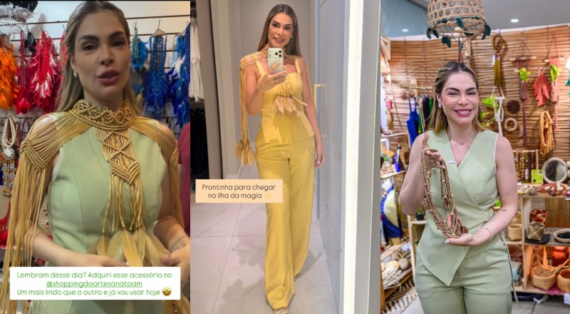 Pronta para a Ilha: Primeira-dama Thaisa Cidade revela look para Parintins e exalta artesãos locais; veja vídeo