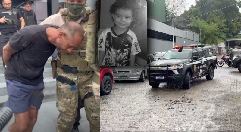 Imagens fortíssimas: suspeito de matar o próprio filho de 4 anos no bairro Cidade de Deus é encontrado morto na prisão