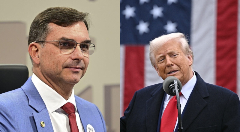 Flávio Bolsonaro aciona governo Trump e alerta que tarifaço de 25% pode entregar “vitória política” a Lula