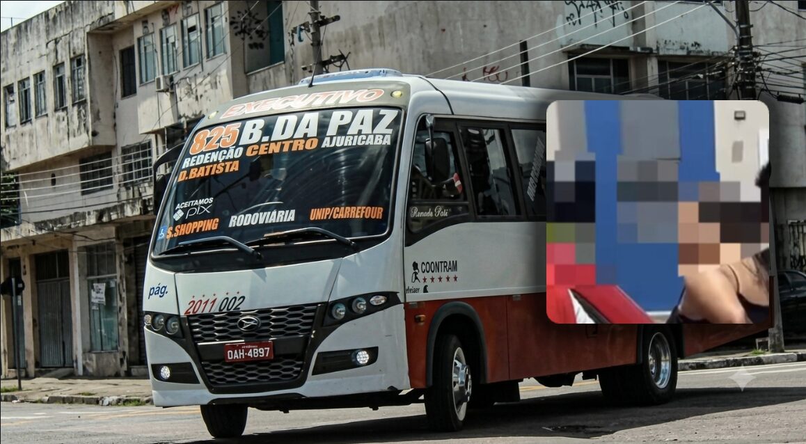 Safadeza no executivo: Casal é pego no flagra ‘coisando’ dentro de micro-ônibus em Manaus; veja vídeo