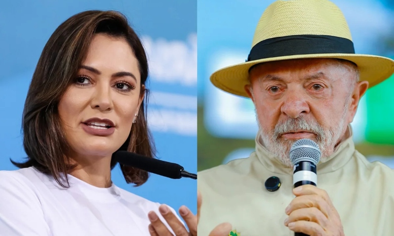 Em meio a crise com Flávio Bolsonaro, Michelle elogia programa do governo Lula