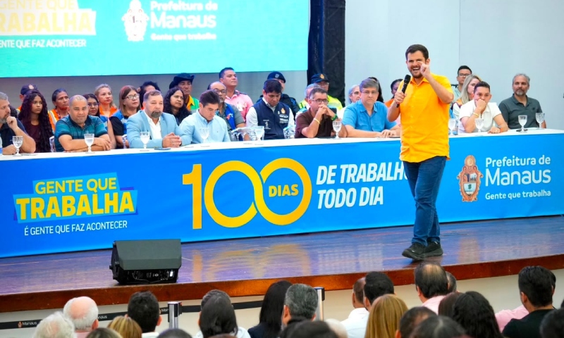 Prefeito Renato Junior apresenta balanço dos primeiros 100 dias de gestão e destaca compromisso com o avanço de Manaus