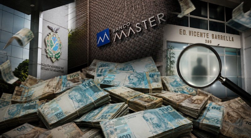 Liquidado e sob investigação: Banco Master recebeu mais de R$ 350 milhões do Governo do Amazonas