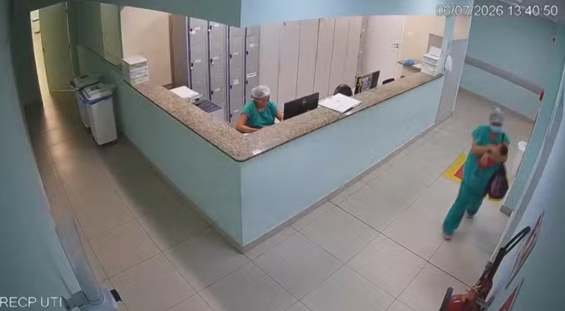 Absurdo: técnica de enfermagem é presa após tentar sequestrar recém-nascida escondida dentro de uma bolsa; veja vídeo