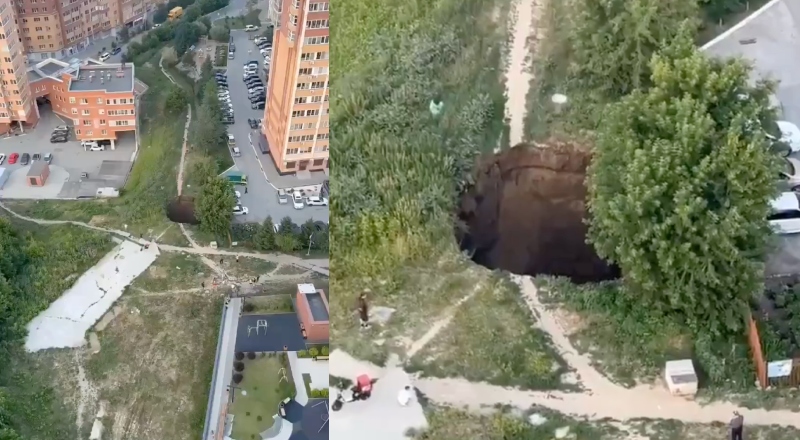 Cratera gigante apelidada de ‘portal para o submundo’ engole solo e deixa centenas de famílias sem água na Rússia; veja vídeo