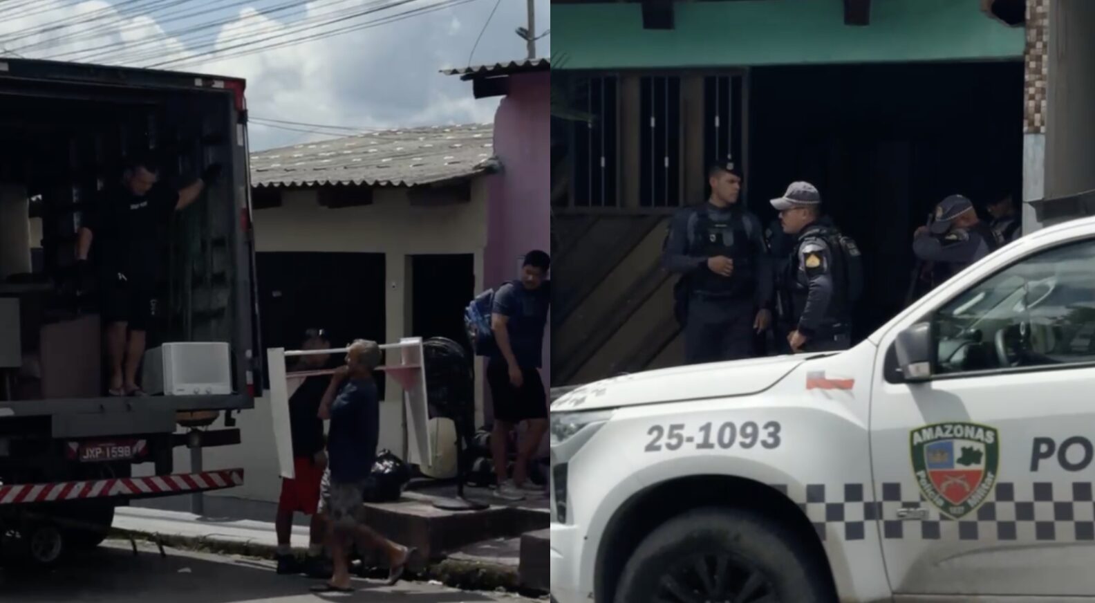 Pânico na Zona Norte: PM vira alvo de facção e monta operação de guerra para conseguir fazer mudança em segurança; veja vídeo