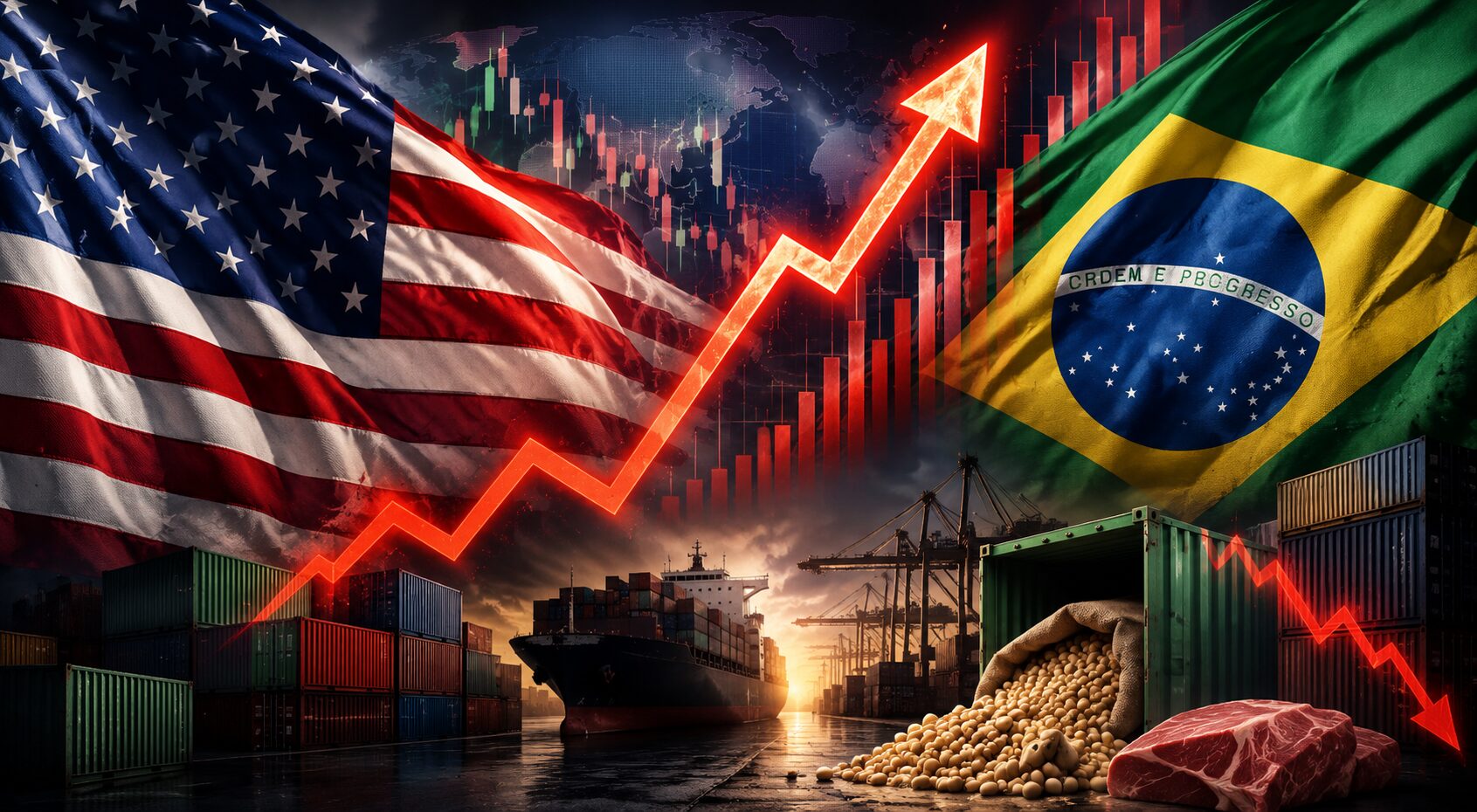 Pressão no mercado: Exportações brasileiras ficam na mira de nova taxa de 12,5% imposta pelos EUA