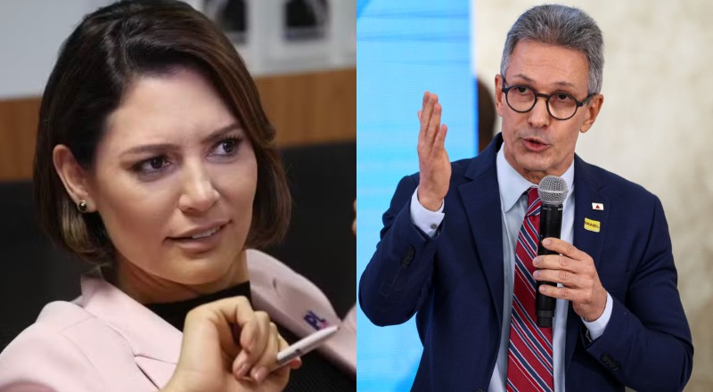 Michelle Bolsonaro descarta “qualquer possibilidade” de ser vice de Zema em 2026 após ex-governador sugerir chapa