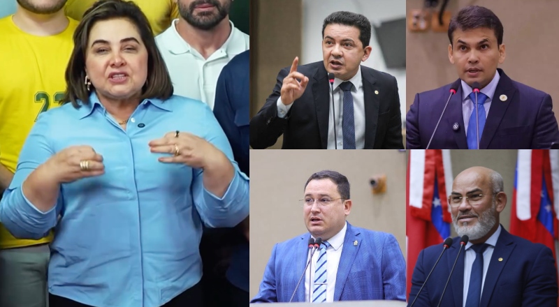 “Pularam fora”: Delegado Péricles, Raiff Matos, Coronel Rosses e Cabo Maciel não aparecem em vídeo do PL-AM para apoiar Maria do Carmo