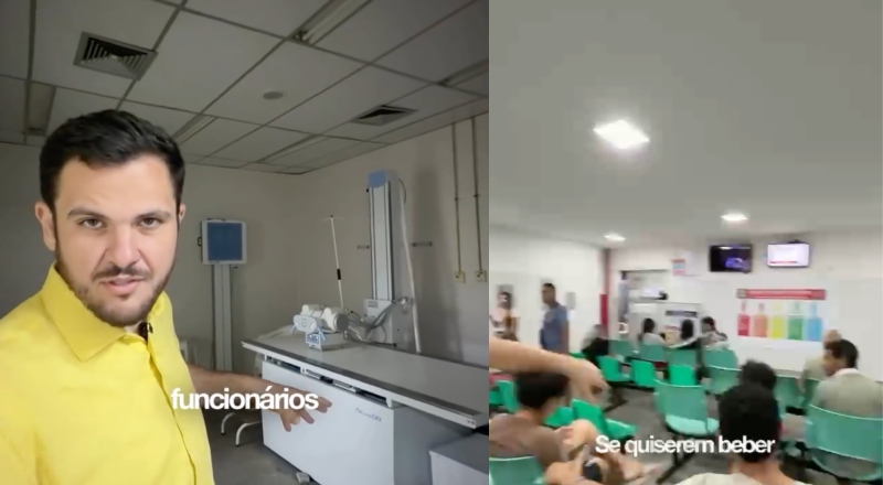"Raio-X quebrado, escuridão e falta de água": prefeito Renato Junior denuncia colapso no SPA do Galileia e abandono do Governo do AM na saúde; vídeo