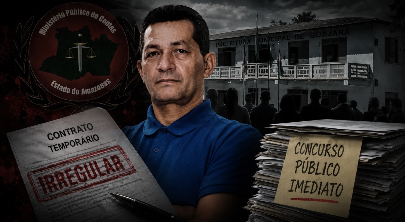 'A casa caiu para Adaildo Melo': MPC-AM descobre prefeitura lotada de contratos temporários e exige concurso público imediato em Guajará