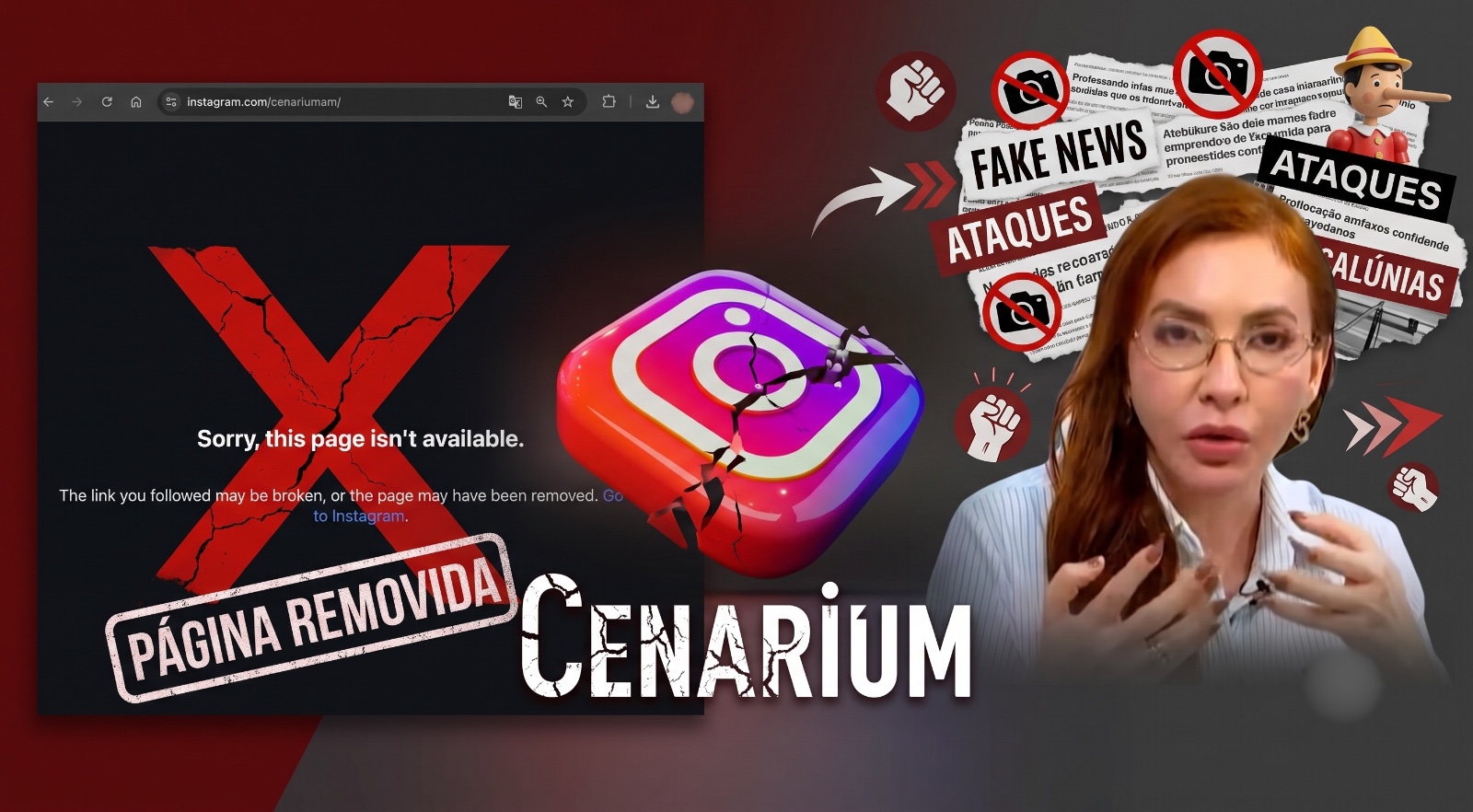Revista Cenarium perde a página principal no Instagram após propagar vários ataques e fake News