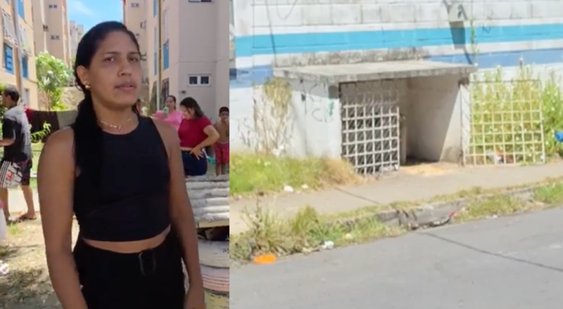 Moradores do conjunto Manauara 2, no bairro Santa Etelvina, protestam após ficarem 4 dias sem Água