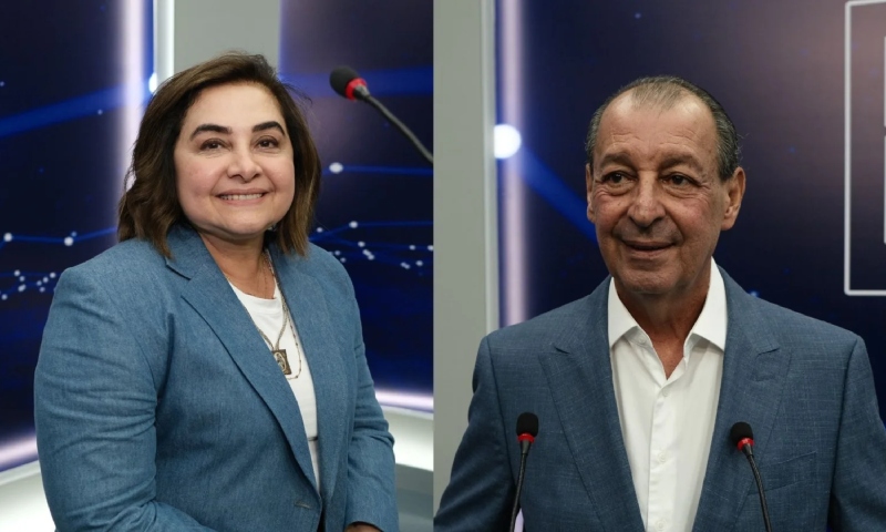 Maria do Carmo poupa Omar Aziz, “candidato de Lula”, em debate e irrita bolsonaristas no Amazonas
