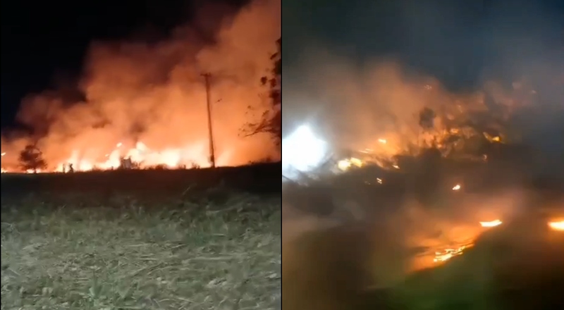 Urgente: Incêndio de grandes proporções atinge o Parque Riachuelo, no Tarumã; veja vídeo