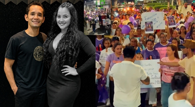 Justiça por Aline Alencar: protesto massivo em Coari pede punição severa contra homem acusado de feminicídio; veja vídeo