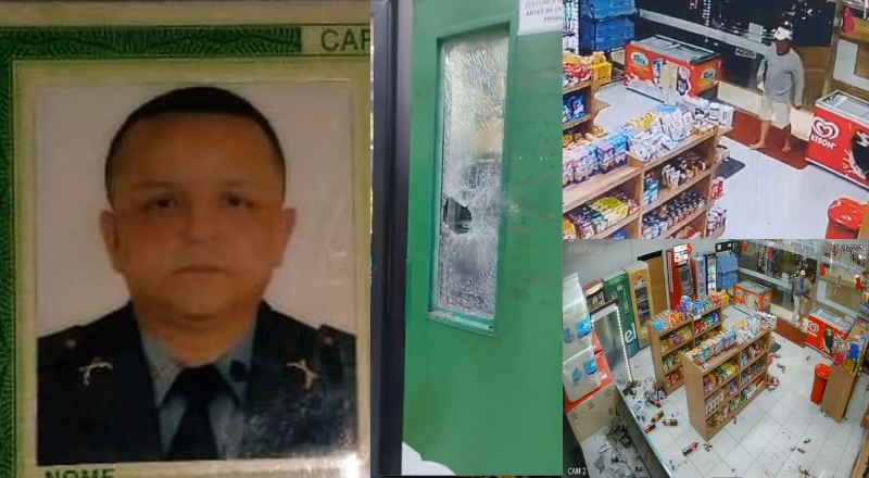 Exclusivo: Sargento da PM destrói loja de conveniência em Manaus após assédiar funcionário; veja vídeo
