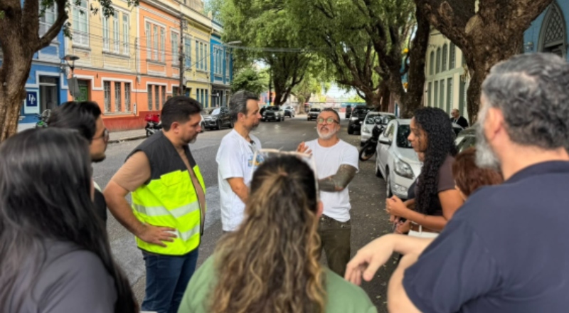 Começou! Rua Ferreira Pena é interditada para obras da primeira Rua Gastronômica de Manaus