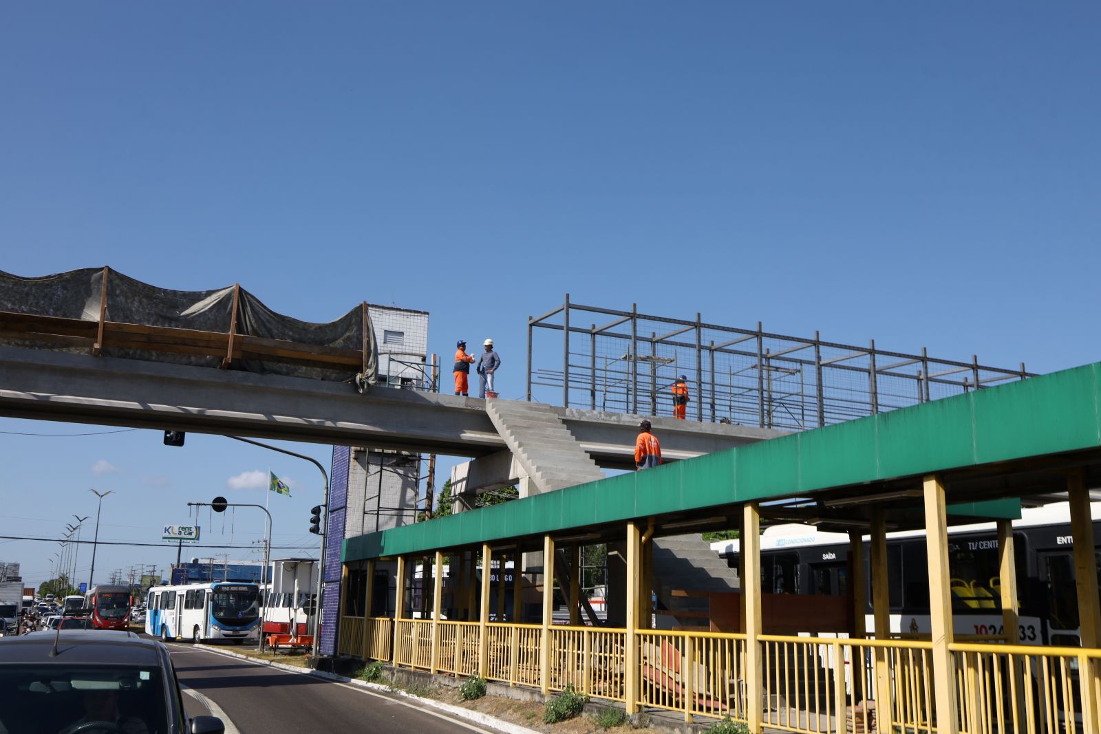 Obras da passarela Santos Dumont avançam e atingem 70% de conclusão