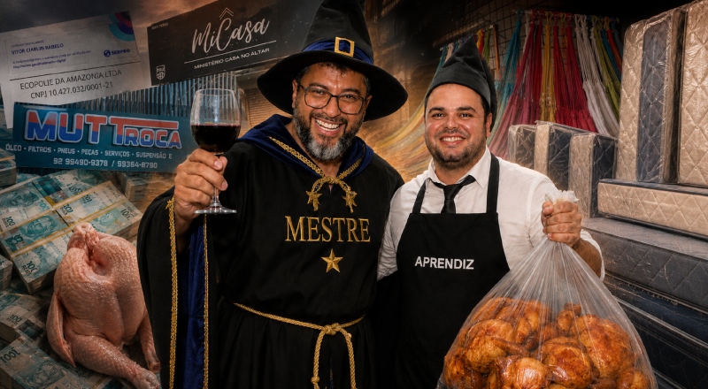 Mestre e aprendiz: Igreja vende frango, oficina fornece colchões e loja de bebidas vende redes, custando milhões ao Governo do Amazonas