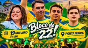 Flávio Bolsonaro, Nikolas Ferreira e Lucas Pavanato vêm a Manaus para ‘Bloquinho do 22’ na segunda-feira