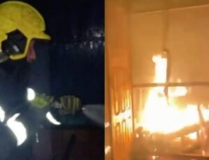 Policiais invadem casa em chamas e salvam mulher desacordada à beira da m0rte; veja vídeo