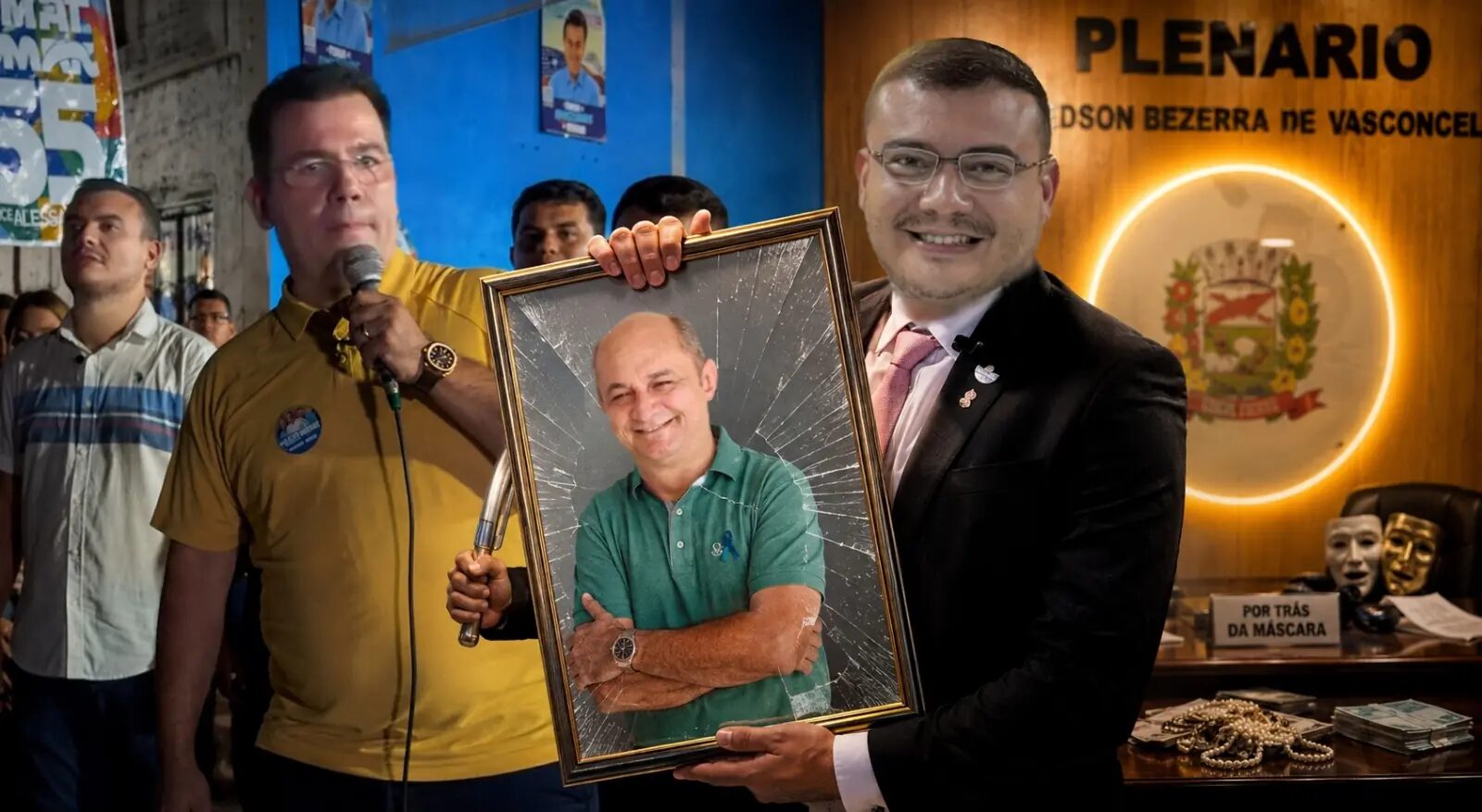 “Obrigado pelo mandato, padrinho!”: prefeito Otávio Farias dá “pernada” política em Frederico Júnior e apoia outros candidatos em Novo Airão; veja vídeo