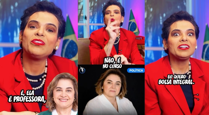 “Campanha de Difamação disfarçada de humor”: ataque contra Maria do Carmo expõe covardia de comediante vestido de Dilma e suposto “Pix” vindo do AM; veja vídeo